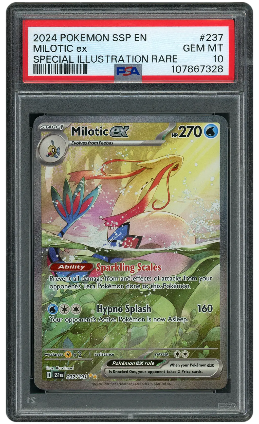 2024 Surging Sparks Milotic EX #237 PSA 10