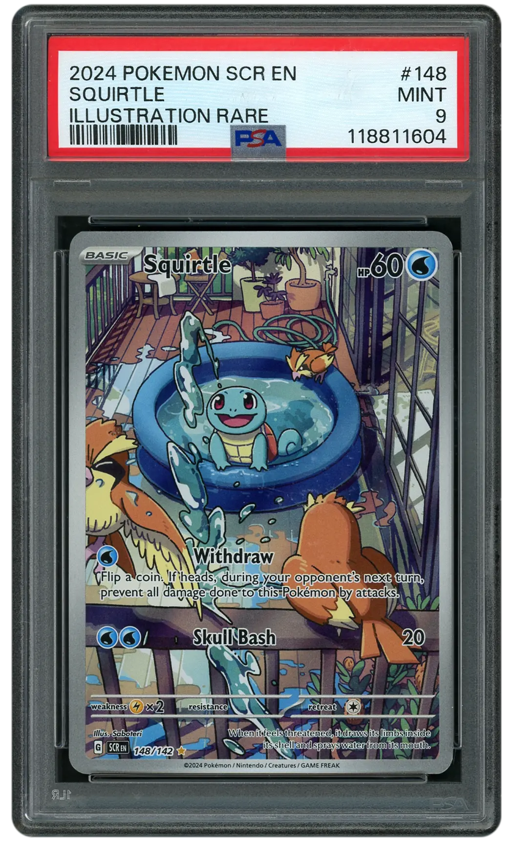 2024 Stellar Crown Squirtle #148 PSA 9