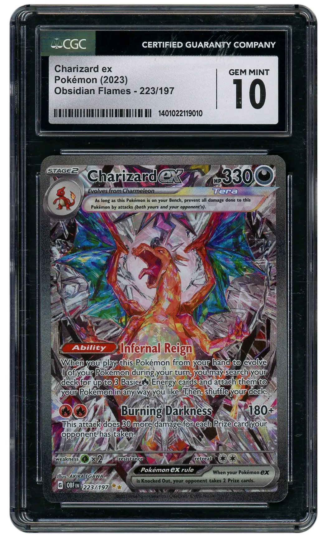2023 Obsidian Flames Charizard EX #223 CGC 10