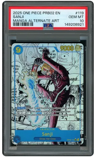 2025 The Best Vol. 2 Manga Alt. Art Sanji #OP06-119 PSA 10