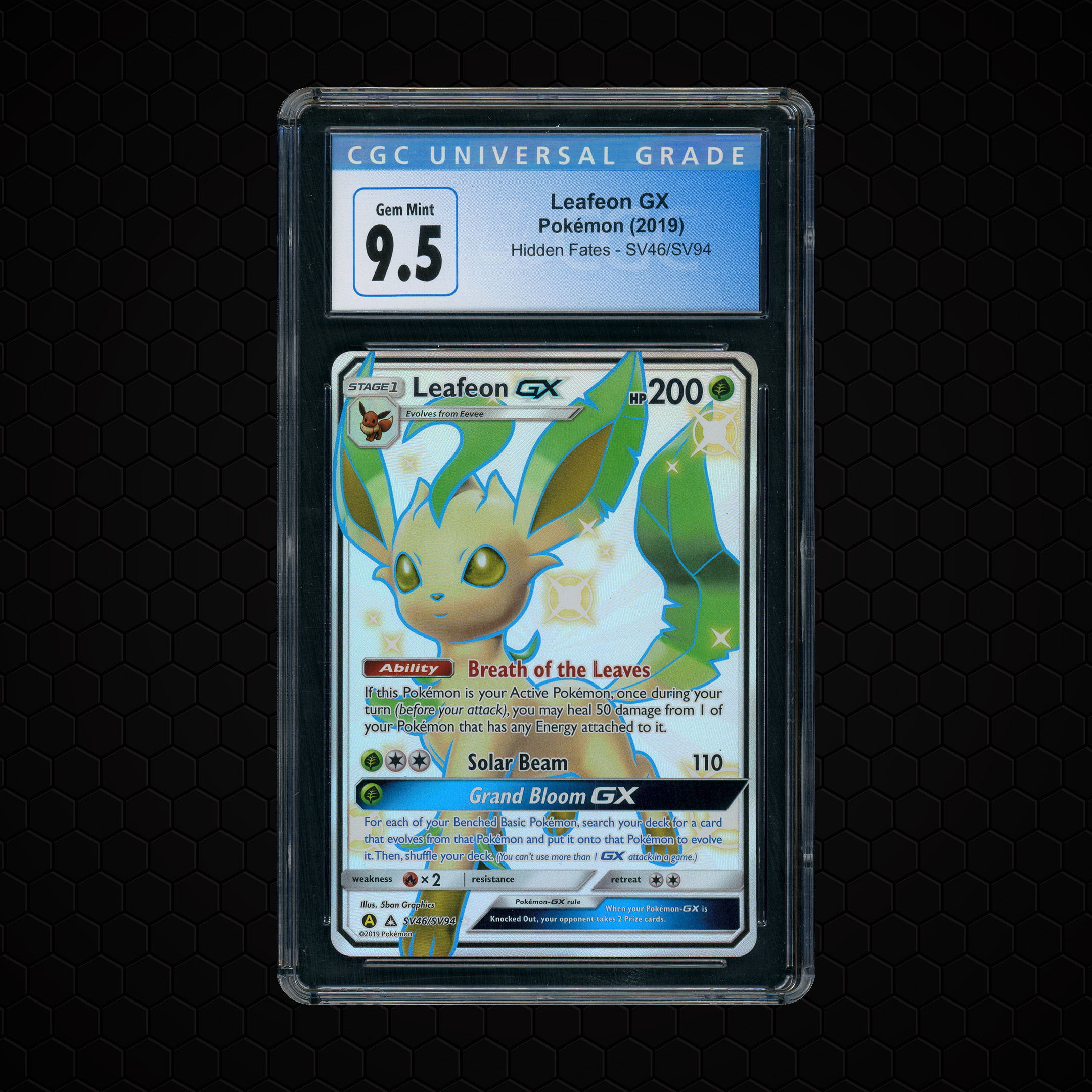 2019 Hidden Fates Leafeon GX #SV46 CGC 9.5