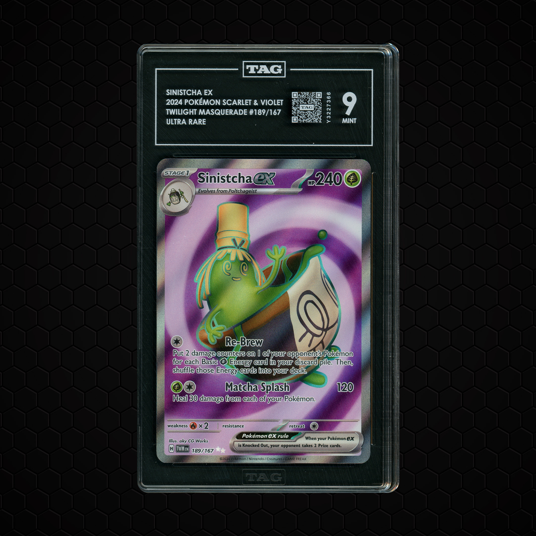 2024 Twilight Masquerade Sinistcha EX #189 TAG 9