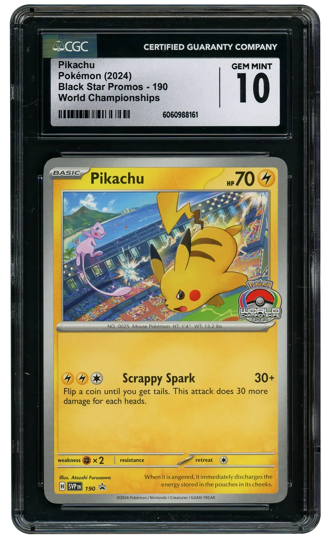 2024 Black Star Promo Pikachu #190 CGC 10