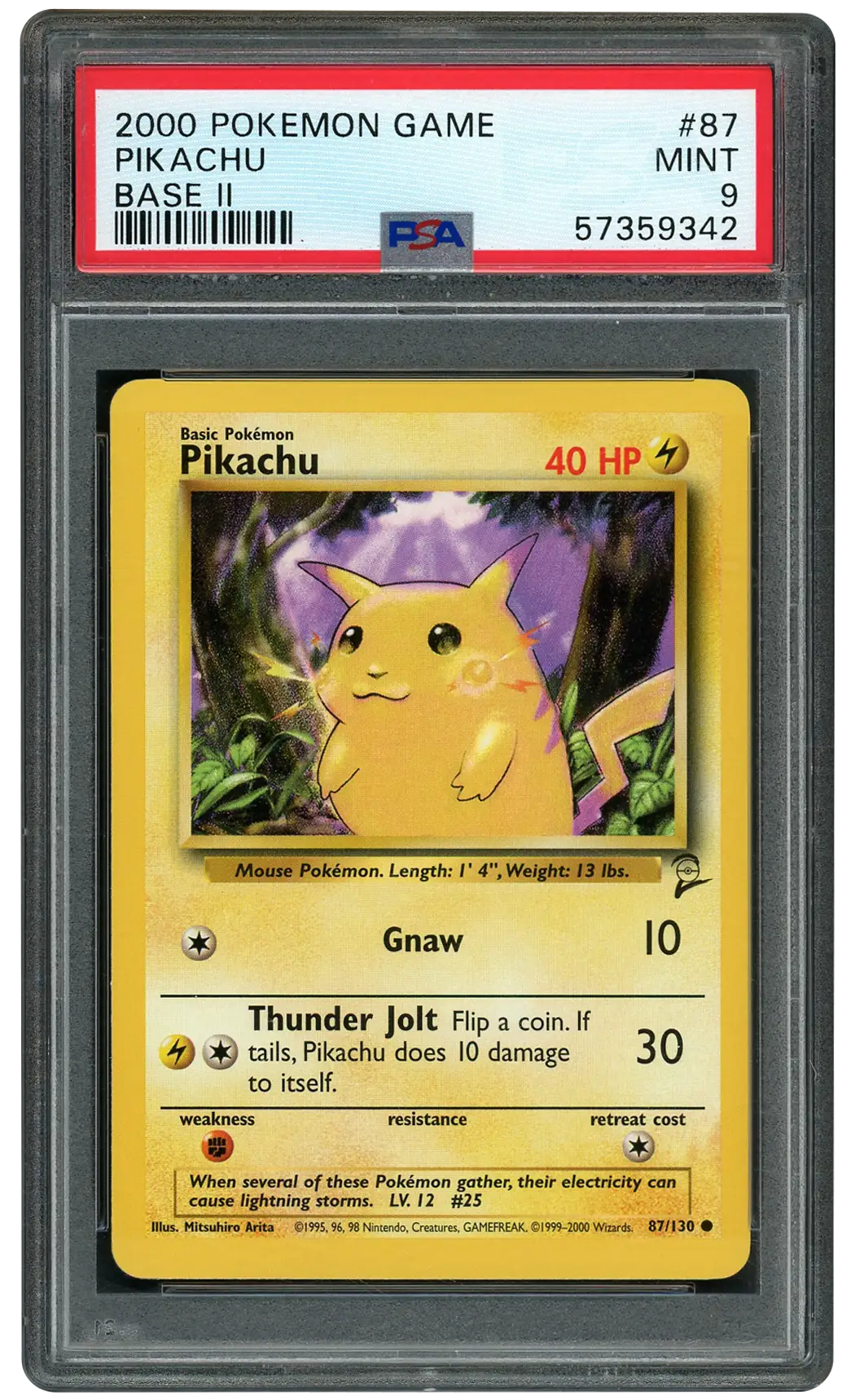 2000 Base 2 Pikachu #87 PSA 9