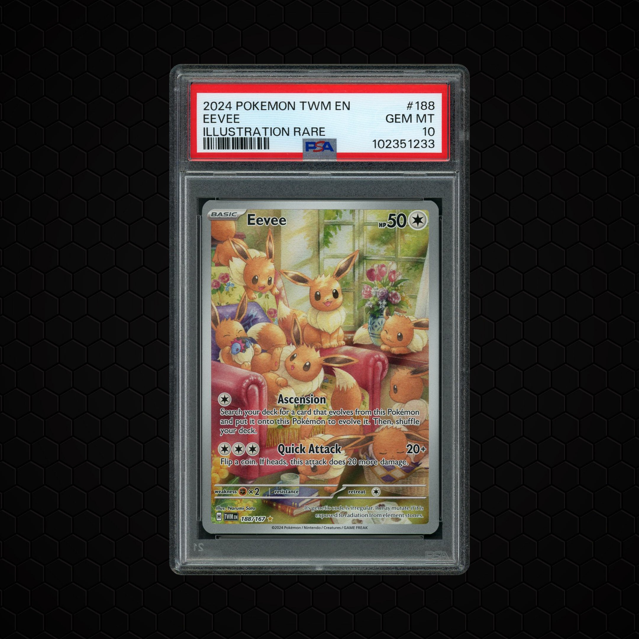 2024 Twilight Masquerade Eevee #188 PSA 10