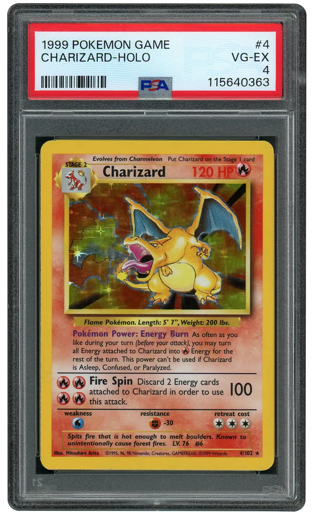 1999 Game Charizard #4 PSA 4