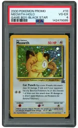 2000 Black Star Promo Meowth #10 PSA 4