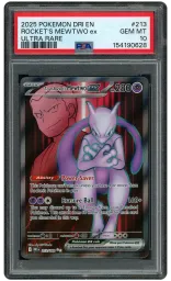 2025 Destined Rivals Team Rocket's Mewtwo EX #213 PSA 10 on Beezie.