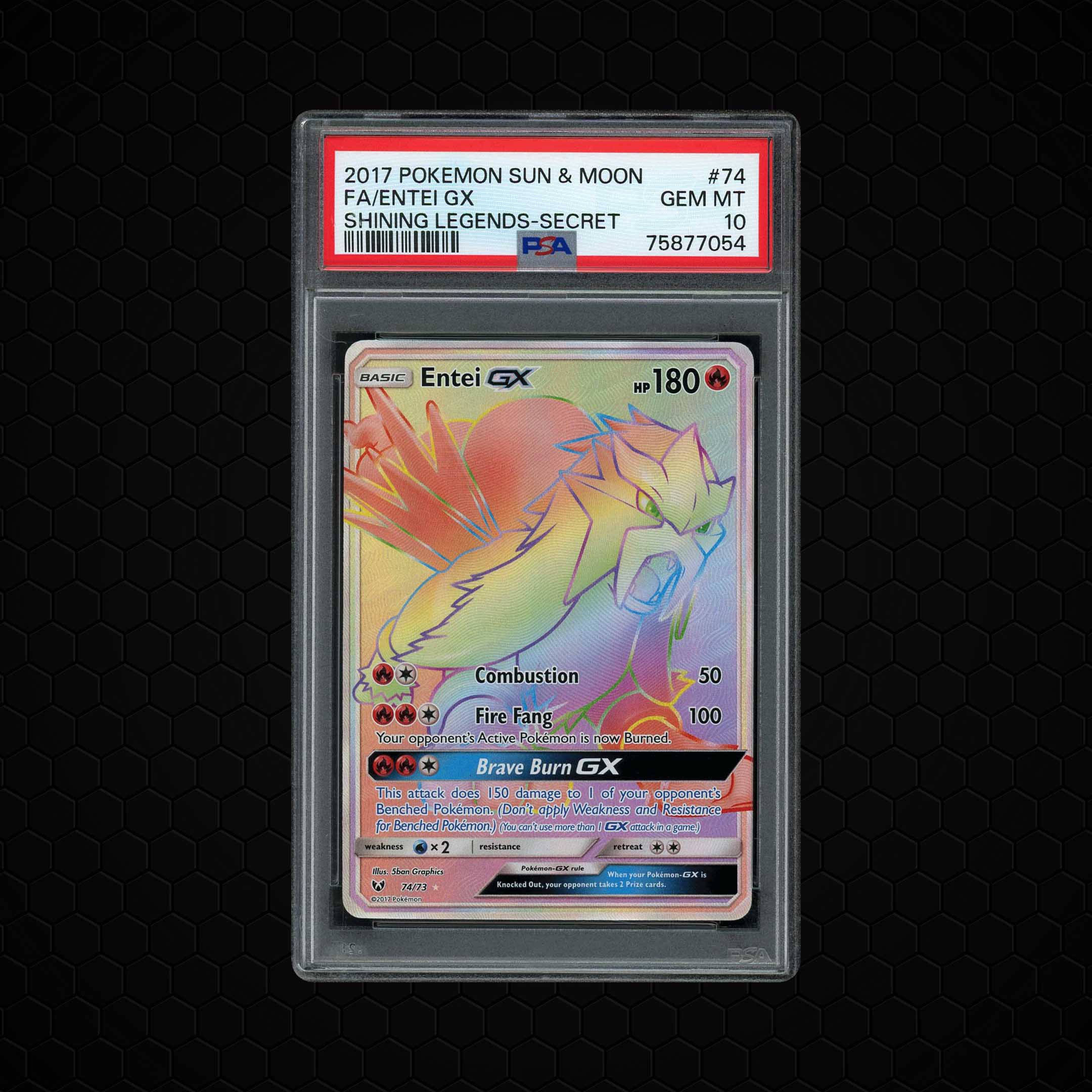 2017 Shining Legends Entei GX #74 PSA 10