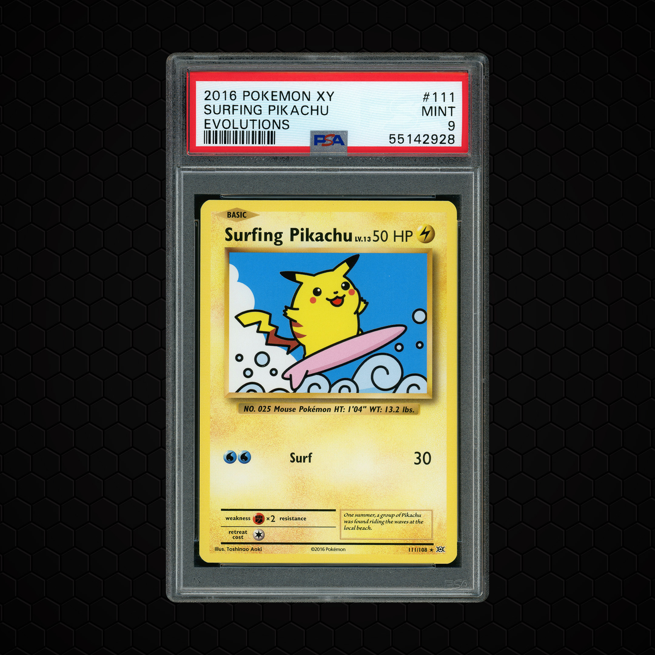 2016 Evolutions Surfing Pikachu #111 PSA 9