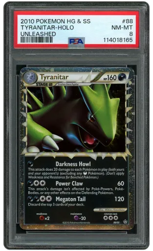 2010 Unleashed Tyranitar #88 PSA 8