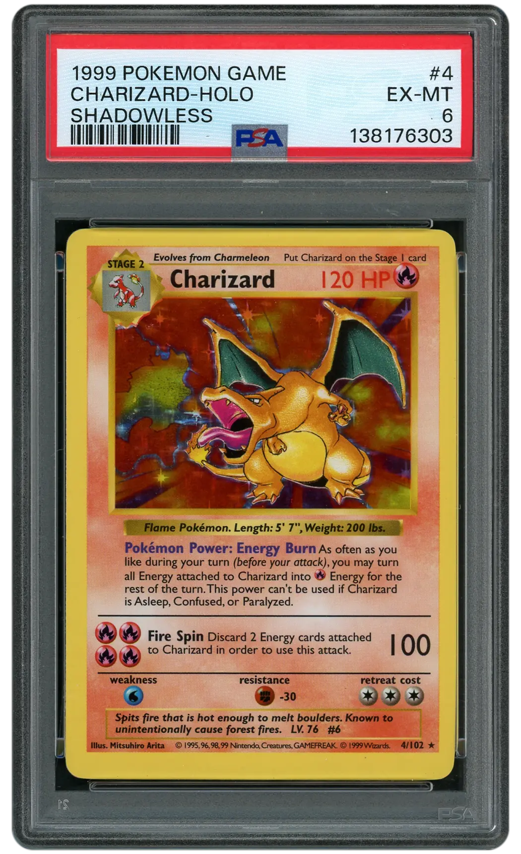 1999 Game Charizard #4 PSA 6