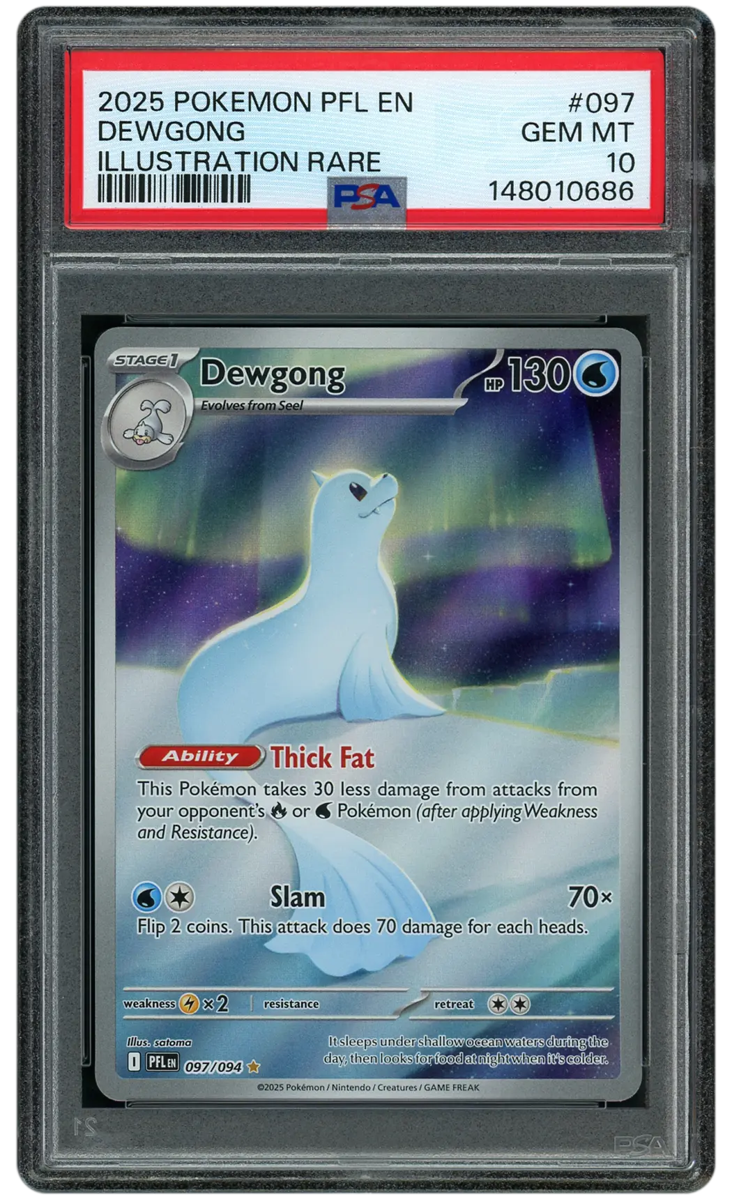 2025 Phantasmal Flames Dewgong #97 PSA 10