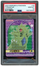 2023 Japanese Stickers Tyranitar #18 PSA 10 on Beezie.