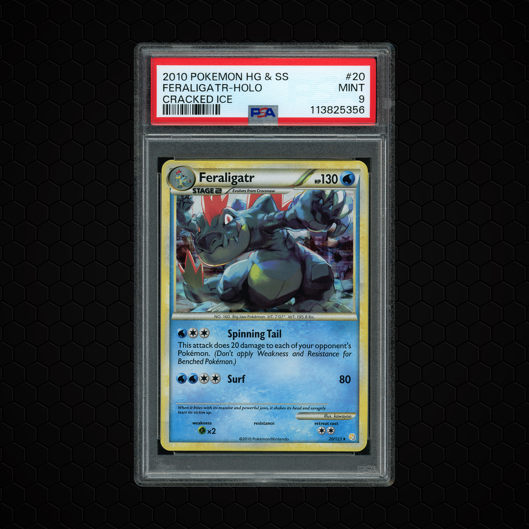 2010 HeartGold SoulSilver Feraligatr #20 PSA 9