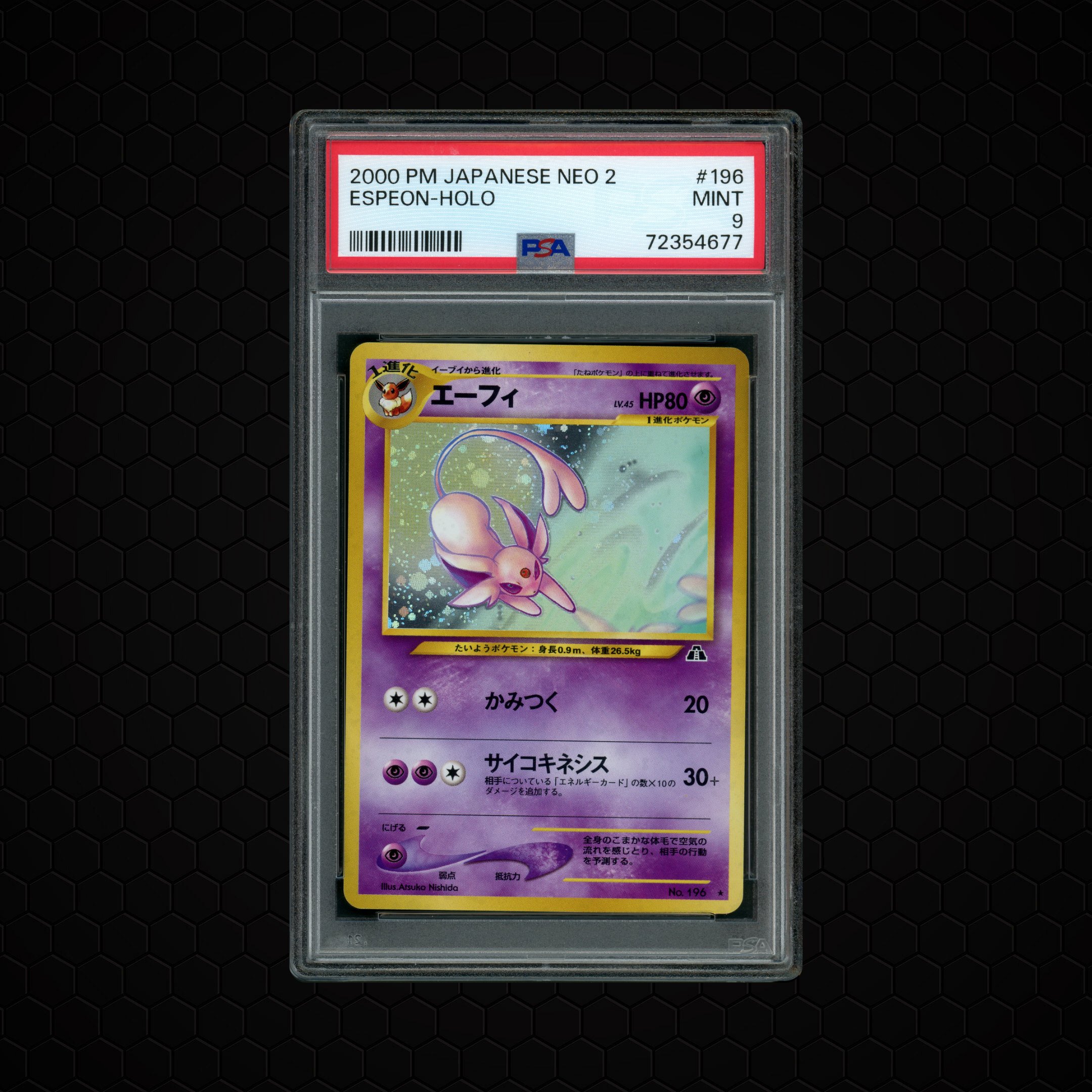 2000 Japanese Neo 2 Espeon #196 PSA 9