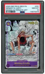 2025 Anime 25th Collection Manga Alt. Art Monkey. D. Luffy #EB02-061 PSA 10 on Beezie.