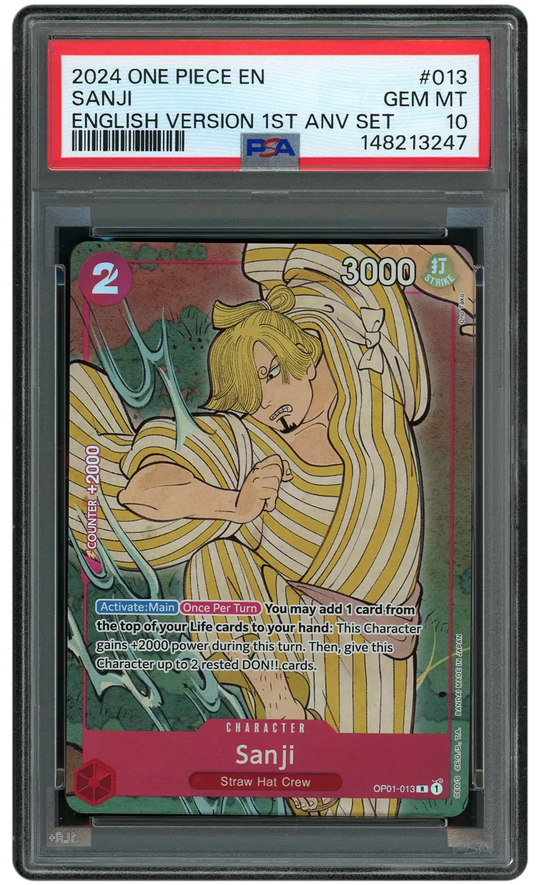 2024 1st Anniversary Set Sanji #OP01-013 PSA 10 - 18770