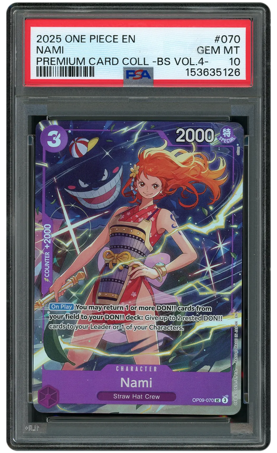 2025 Best Selection Vol. 4 Nami #OP09-070 PSA 10 | Beezie