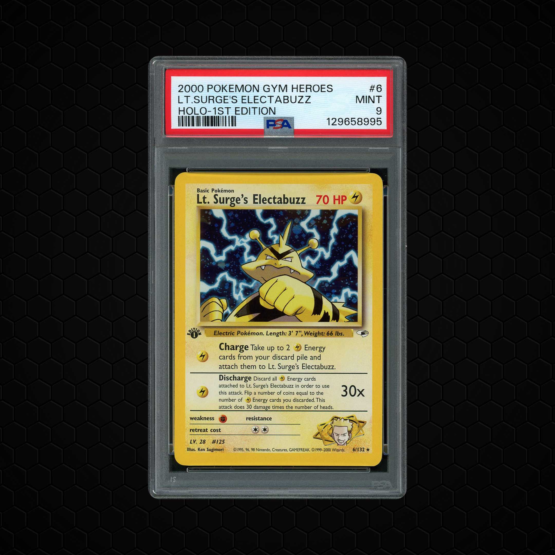 2000 Gym Heroes 1st Edition Lt. Surge's Electabuzz #6 PSA 9