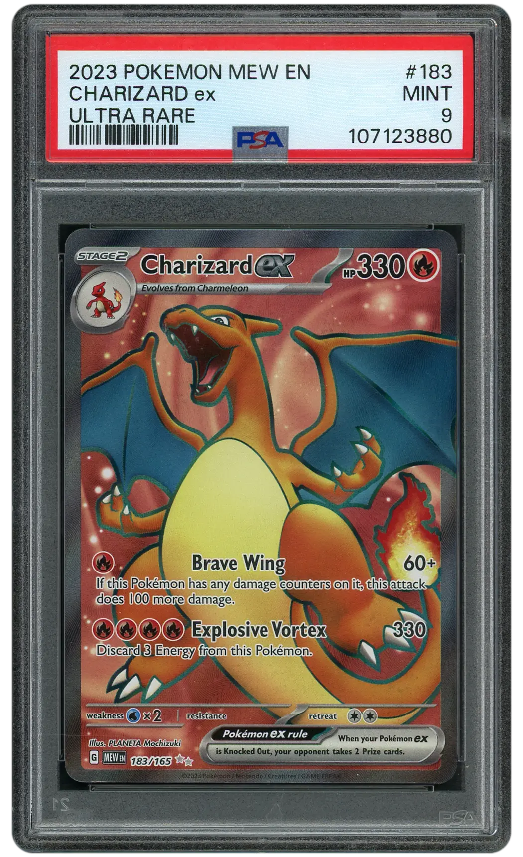 2023 Pokemon 151 Charizard EX #183 PSA 9
