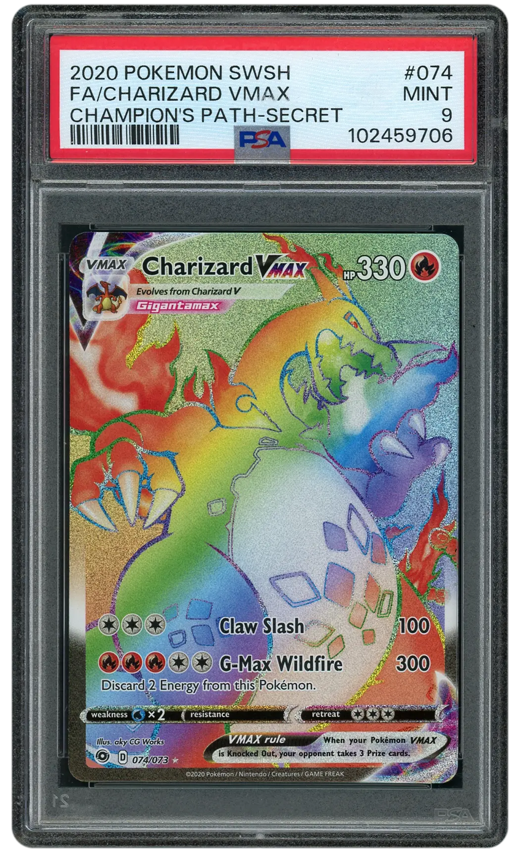 2020 Champion's Path Charizard VMAX #74 PSA 9