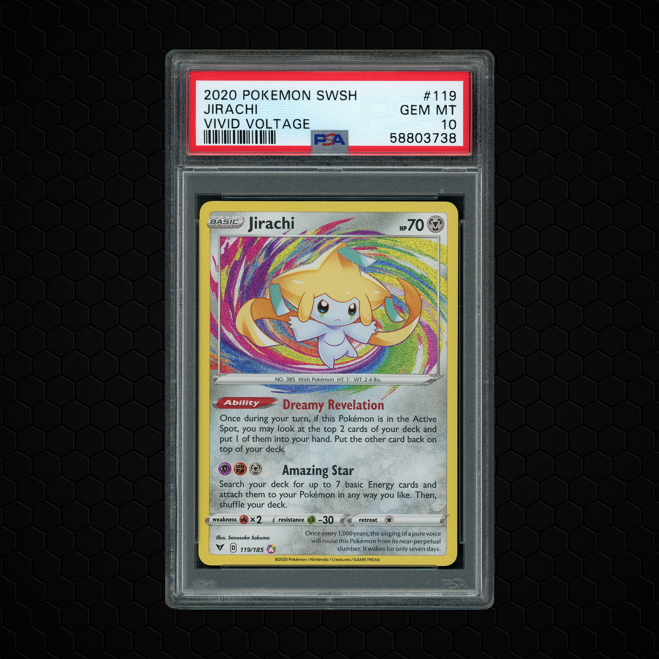 2020 Vivid Voltage Jirachi #119 PSA 10