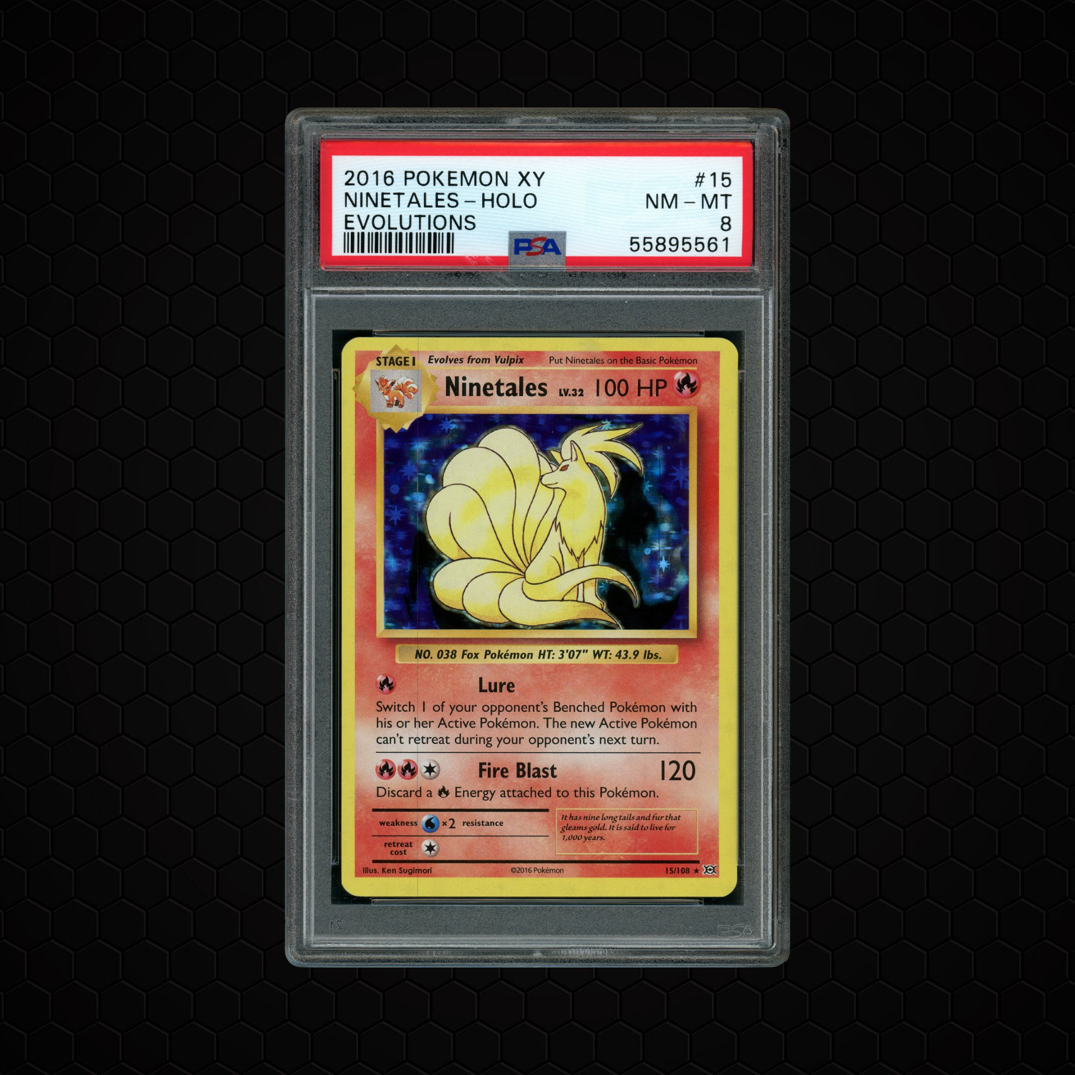 2016 Evolutions Ninetales #15 PSA 8