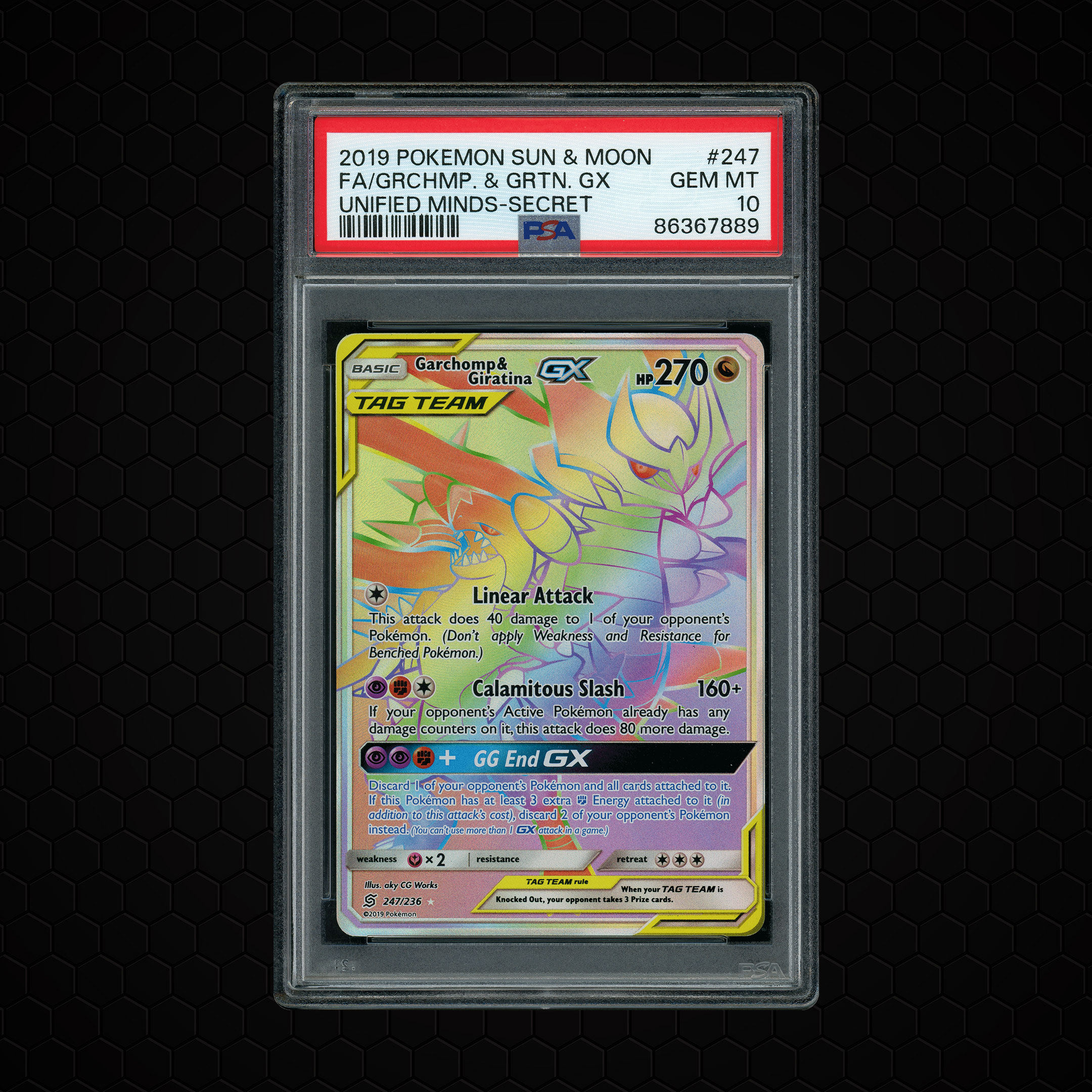 2019 Unified Minds Garchomp & Giratina GX #247 PSA 10