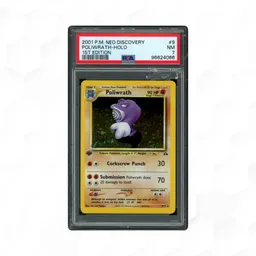 2001 Neo Discovery 1st Edition Poliwrath #9 PSA 7 on Beezie.