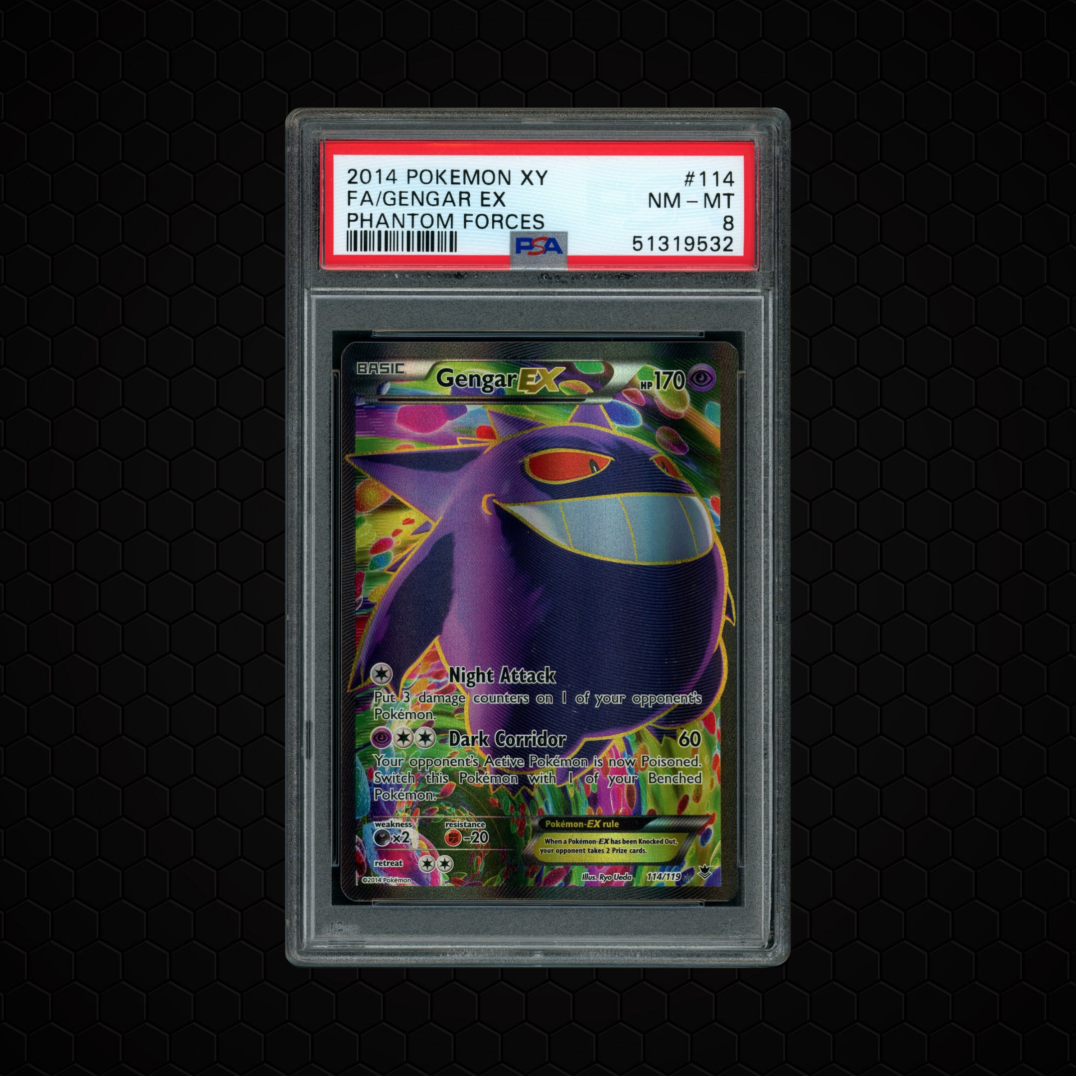 2014 Phantom Forces Gengar EX #114 PSA 8