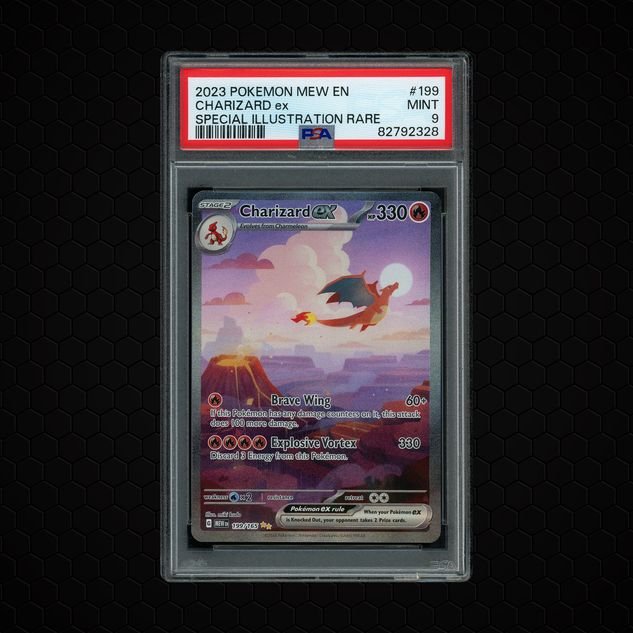 2023 Pokemon 151 Charizard EX #199 PSA 9