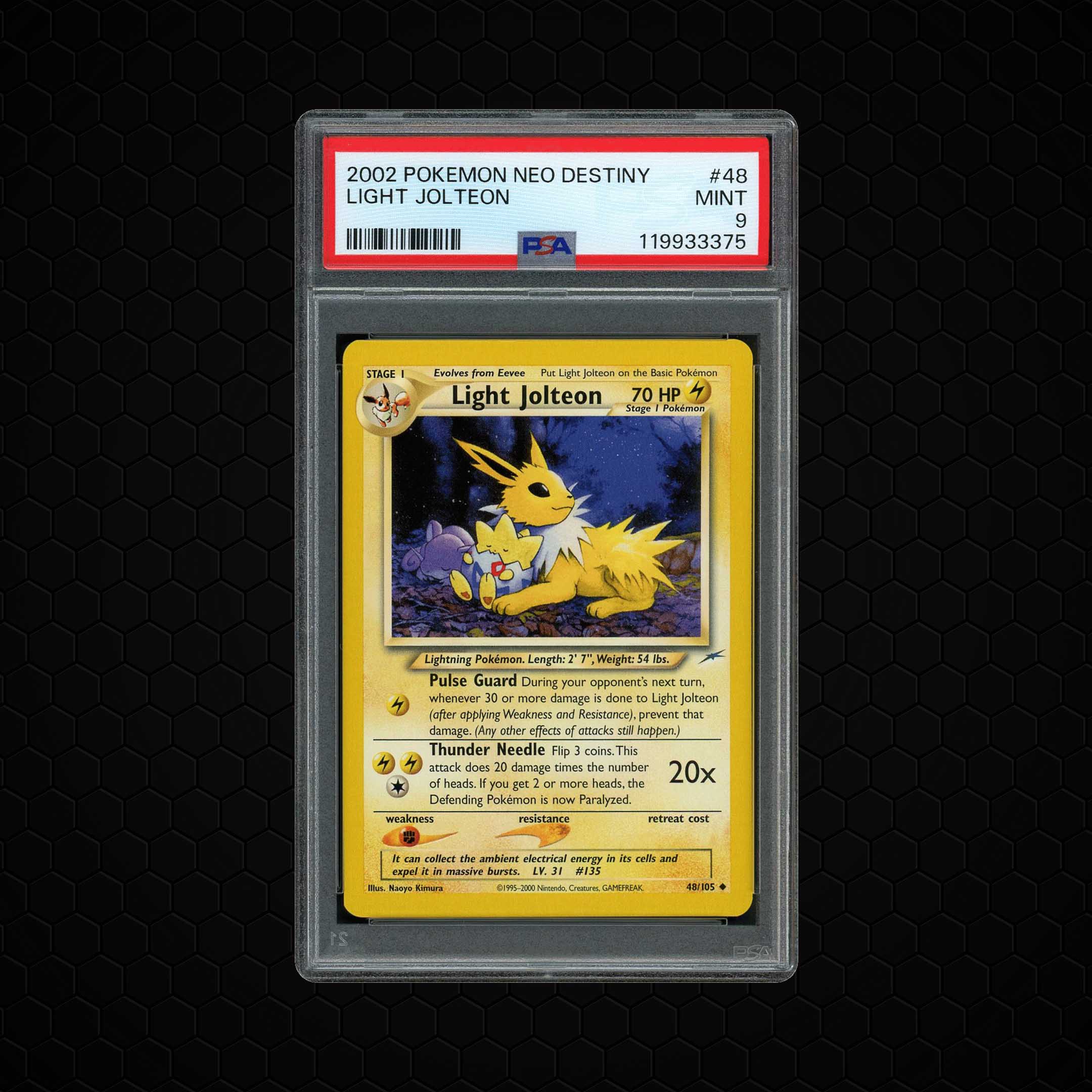 2002 Neo Destiny Light Jolteon #48 PSA 9