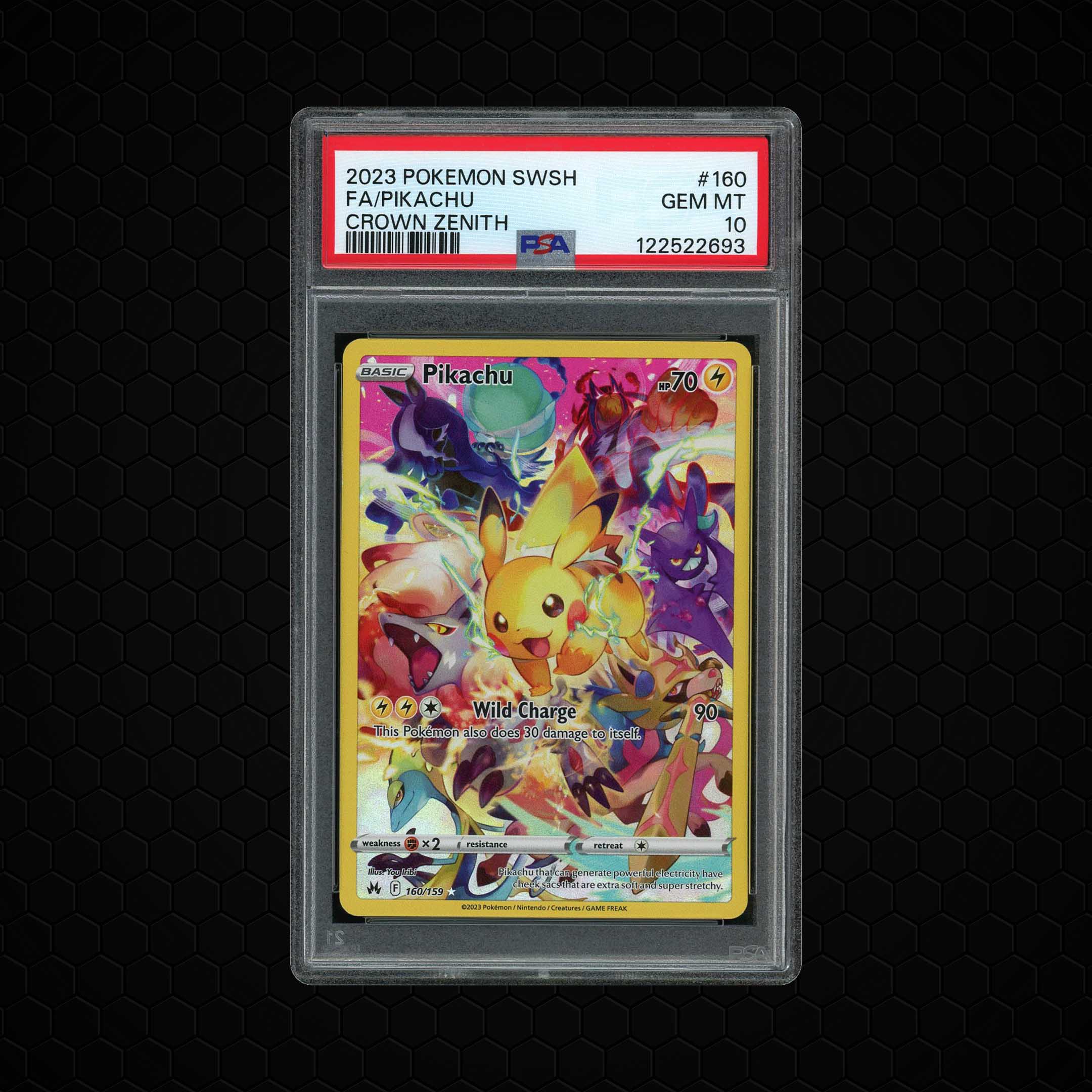 2023 Crown Zenith Pikachu #160 PSA 10