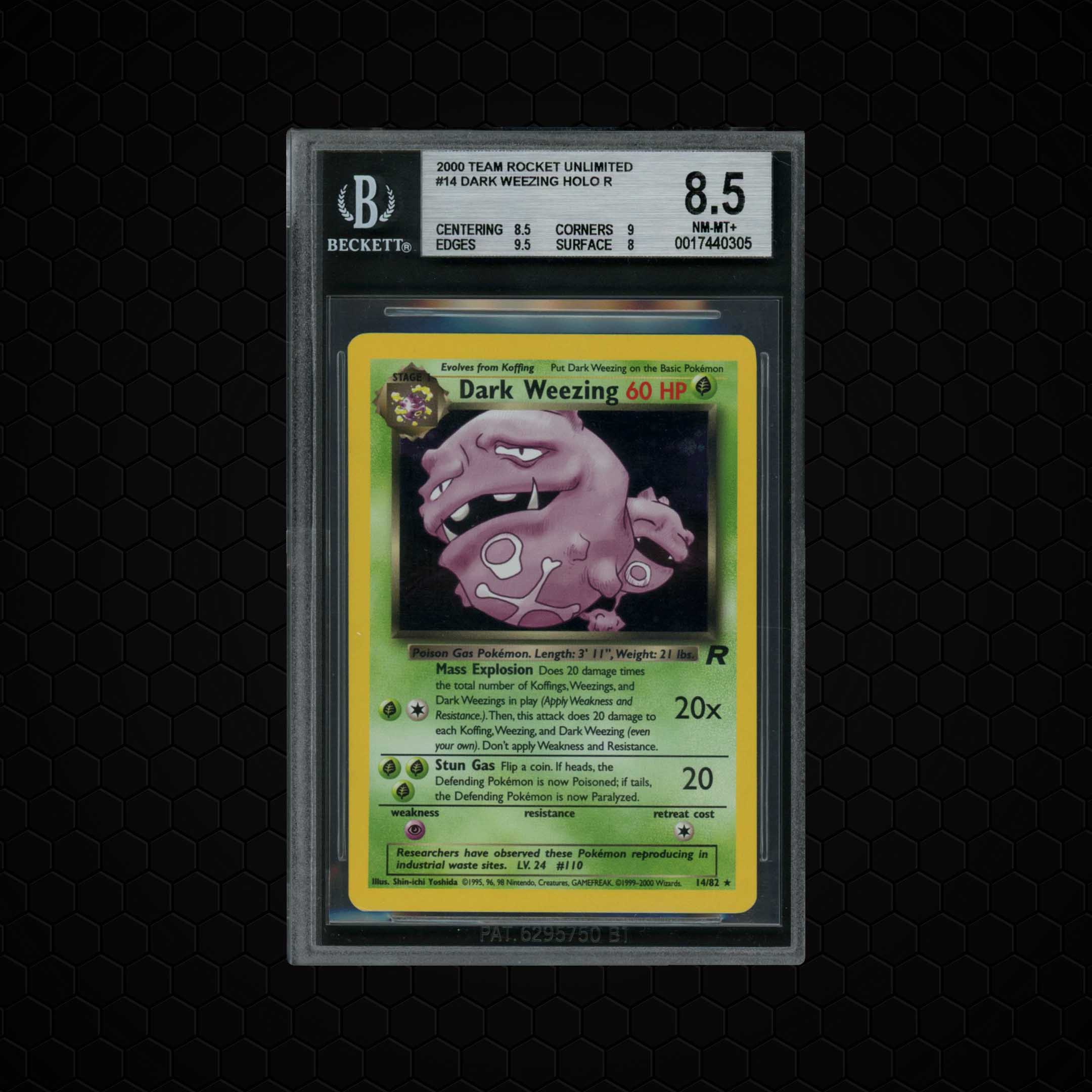 2000 Team Rocket Unlimited Dark Weezing #14 BGS 8.5