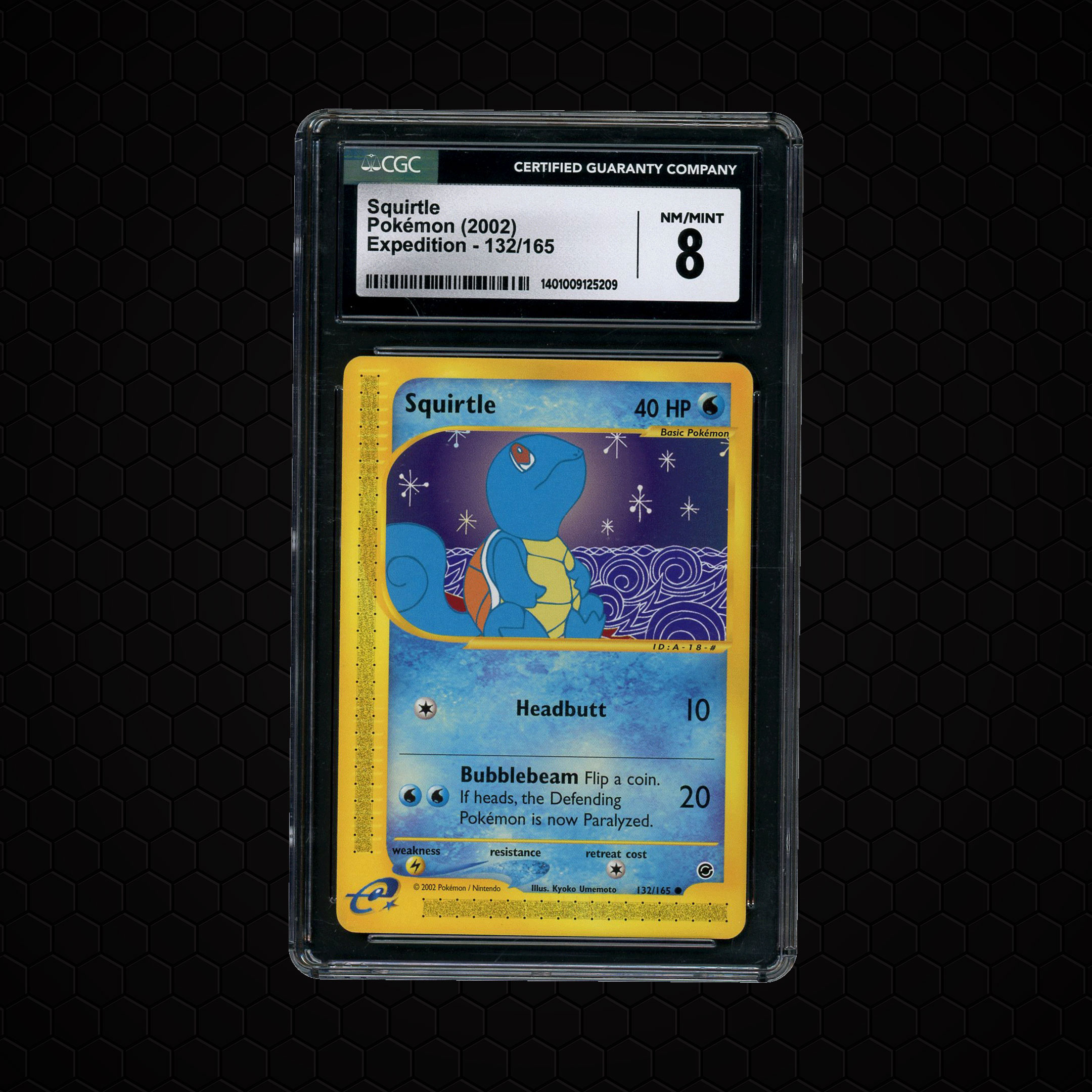 2002 Expedition Squirtle #132 CGC 8