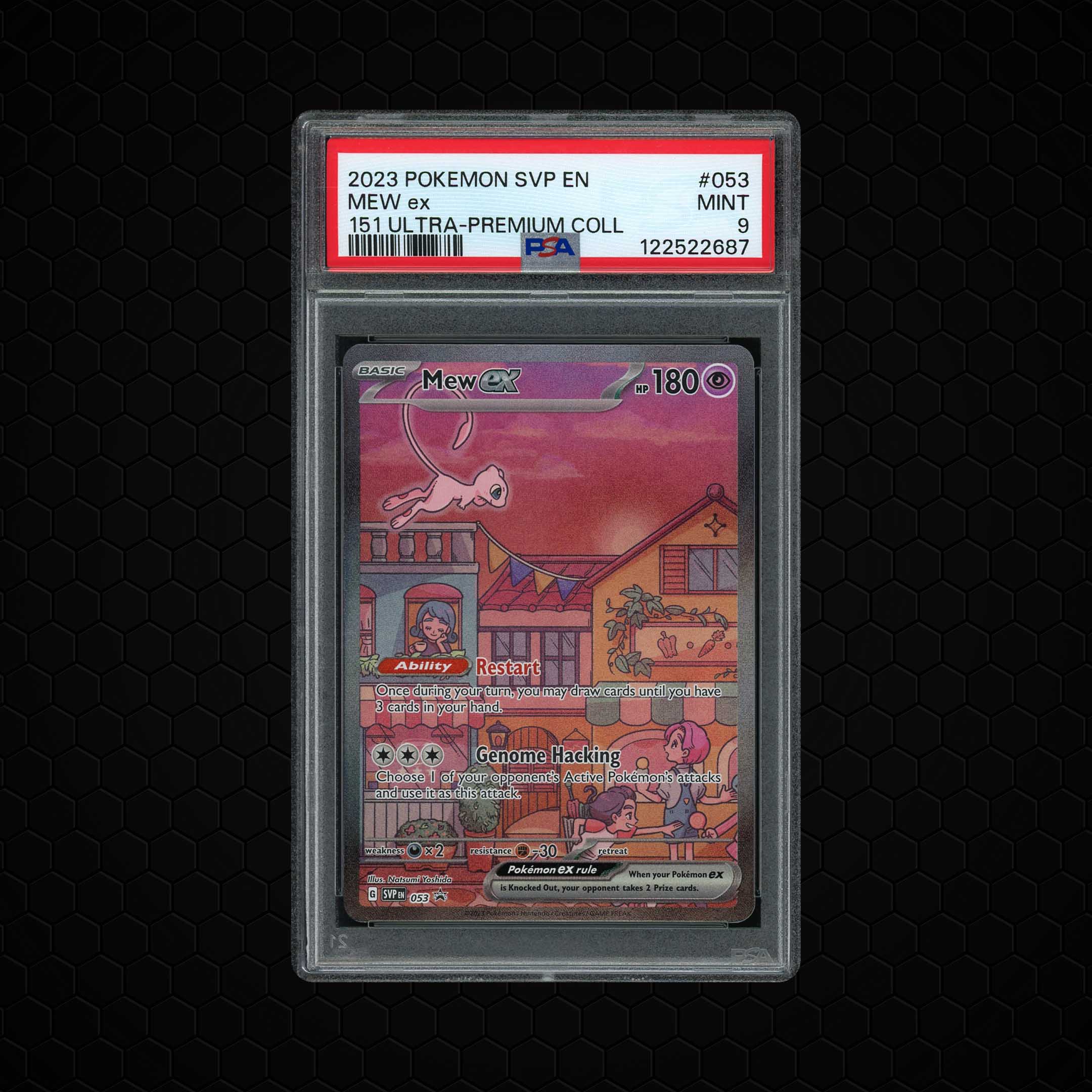 2023 Black Star Promo Mew EX #53 PSA 9