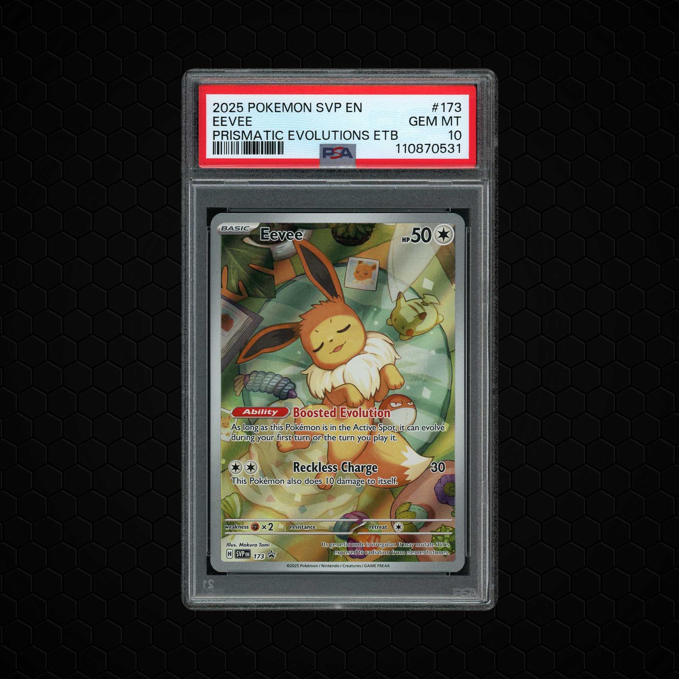2025 Black Star Promo Eevee #173 PSA 10