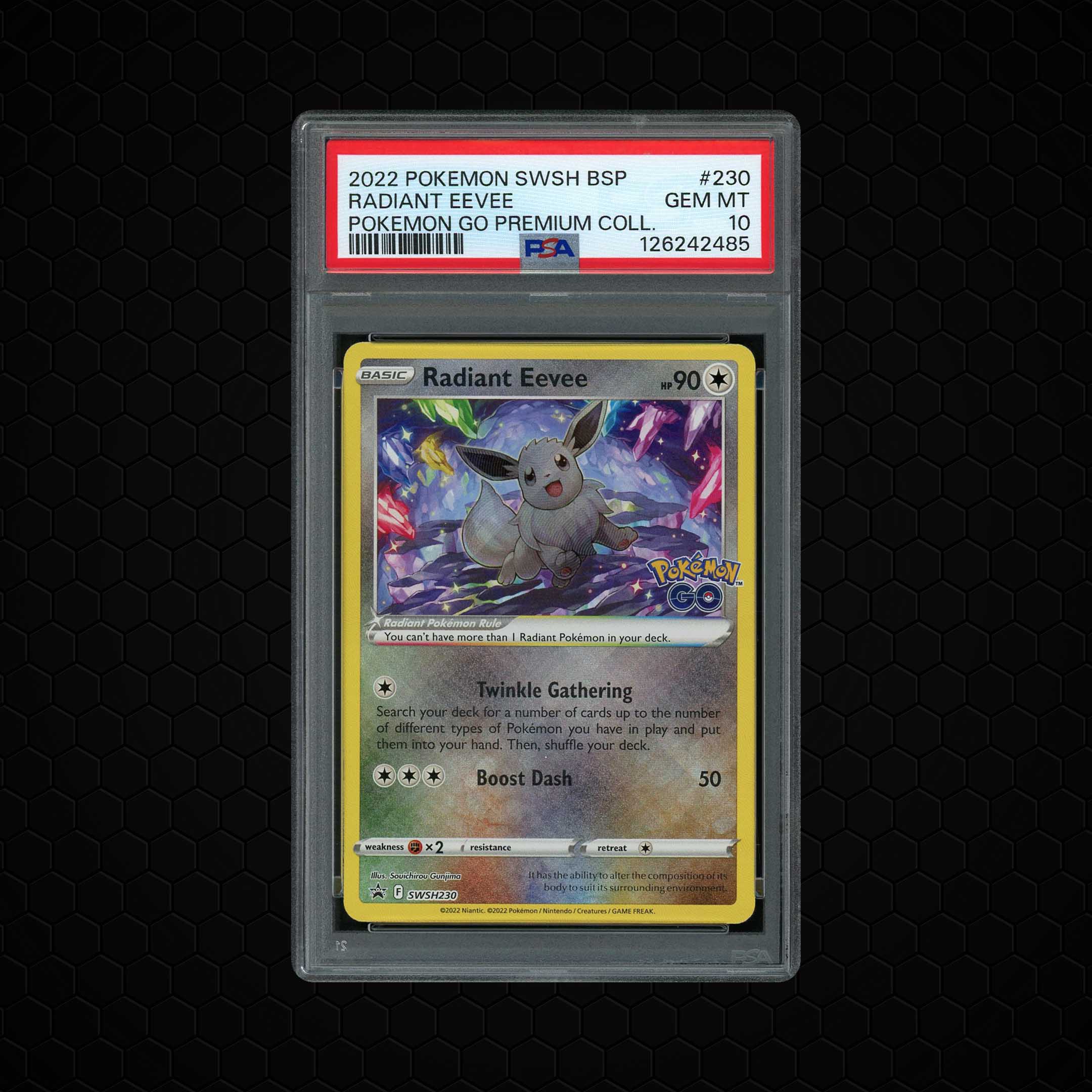 2022 Black Star Promo Radiant Eevee #230 PSA 10