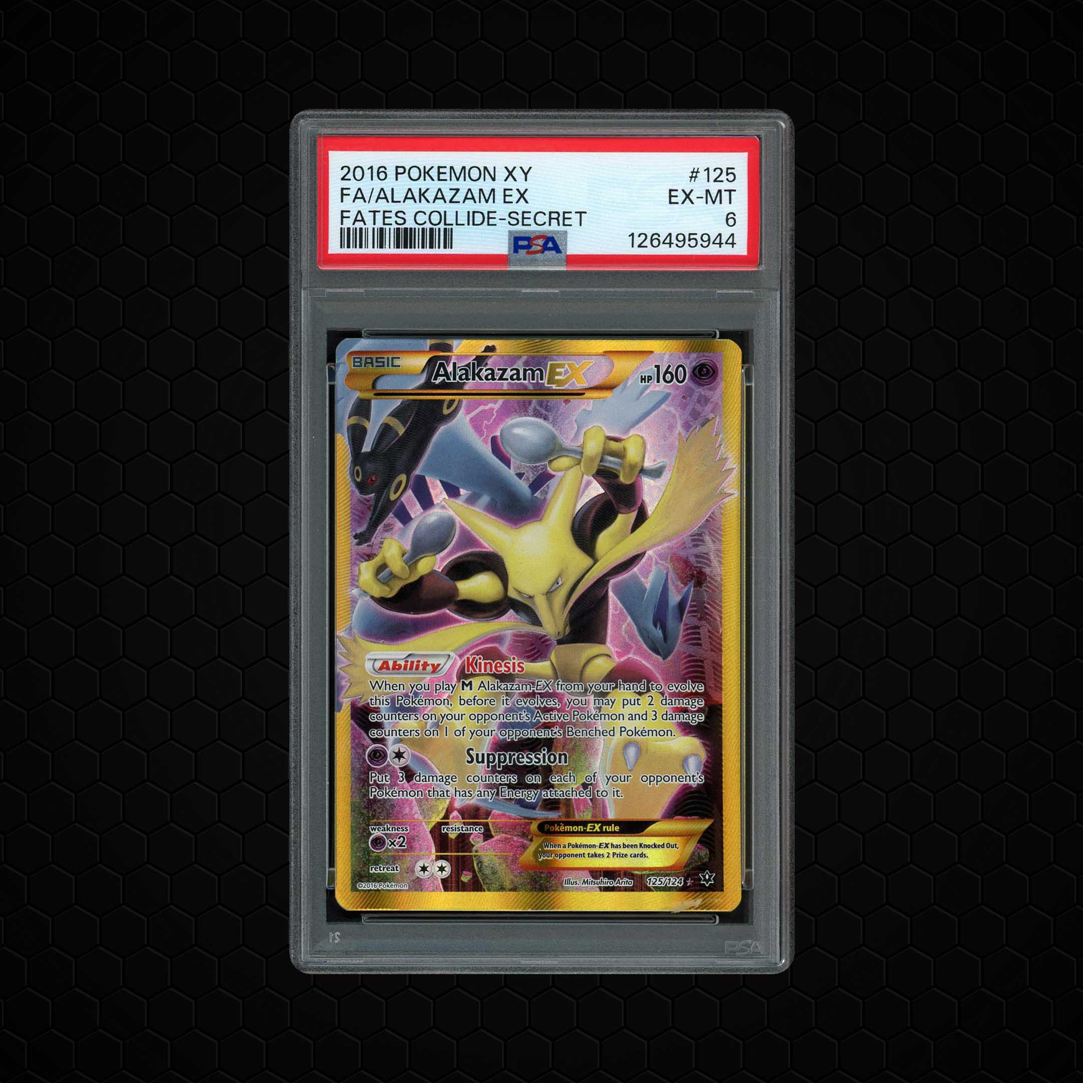 2016 Fates Collide Alakazam EX #125 PSA 6