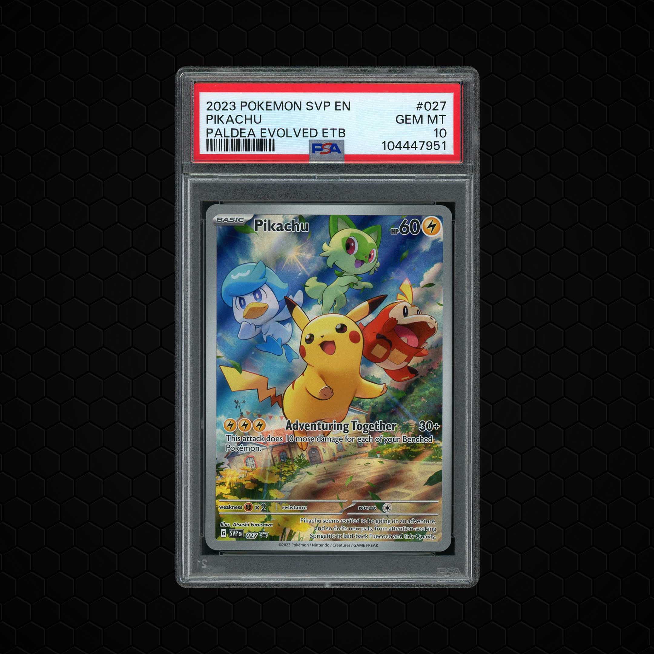 2023 Black Star Promo Pikachu #27 PSA 10