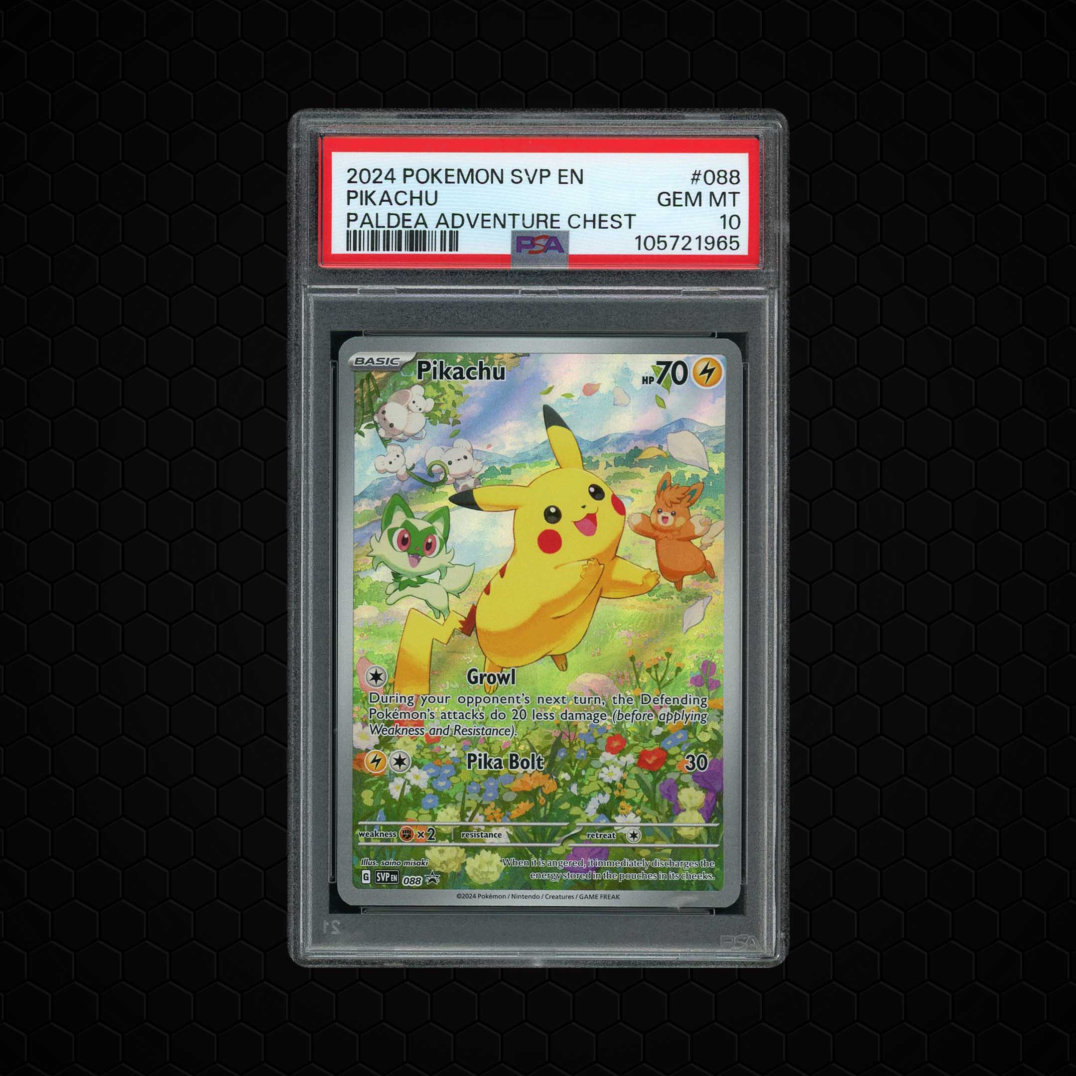 2024 Black Star Promo Pikachu #88 PSA 10
