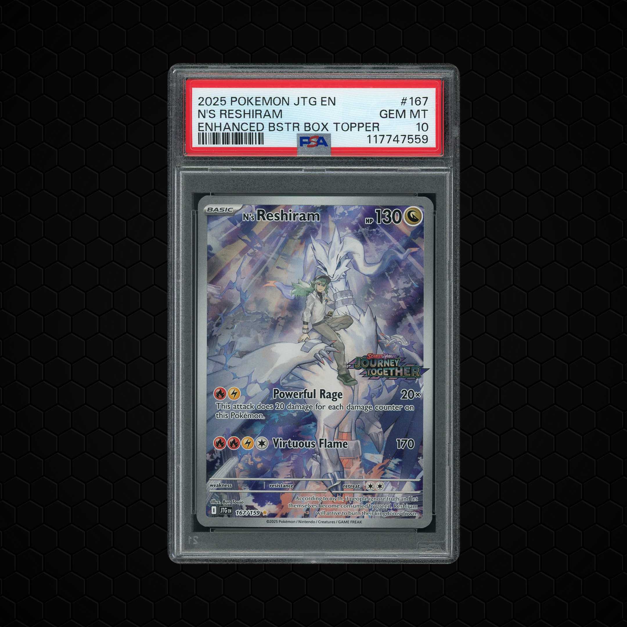 2025 Journey Together N's Reshiram #167 PSA 10