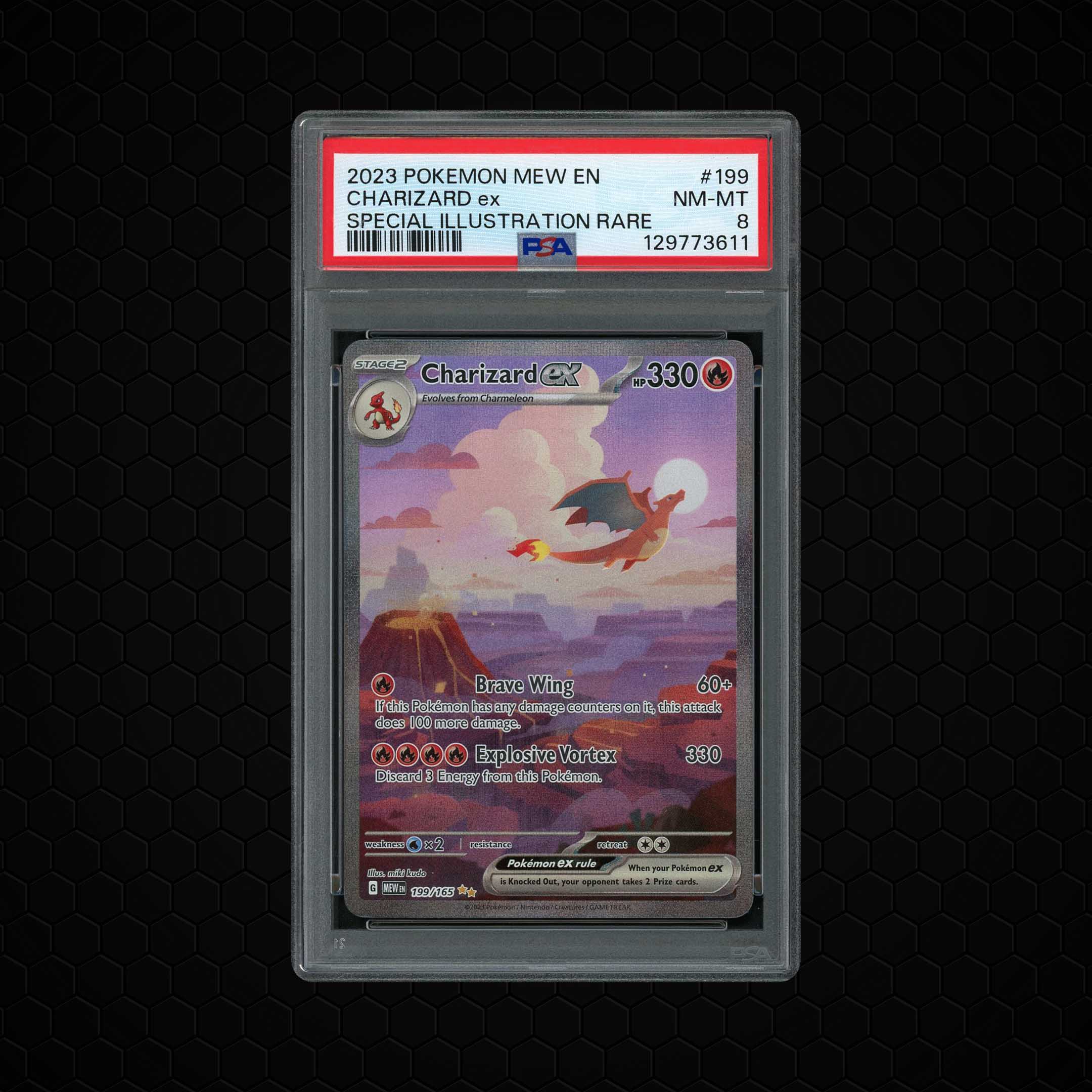 2023 Pokemon 151 Charizard ex #199 PSA 8