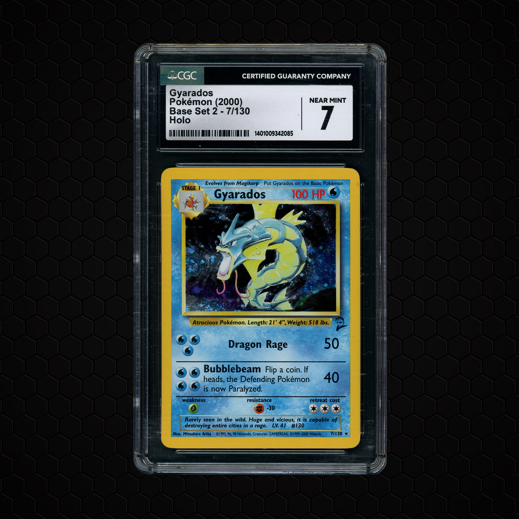 2000 Base Set 2 Gyarados #7 CGC 7