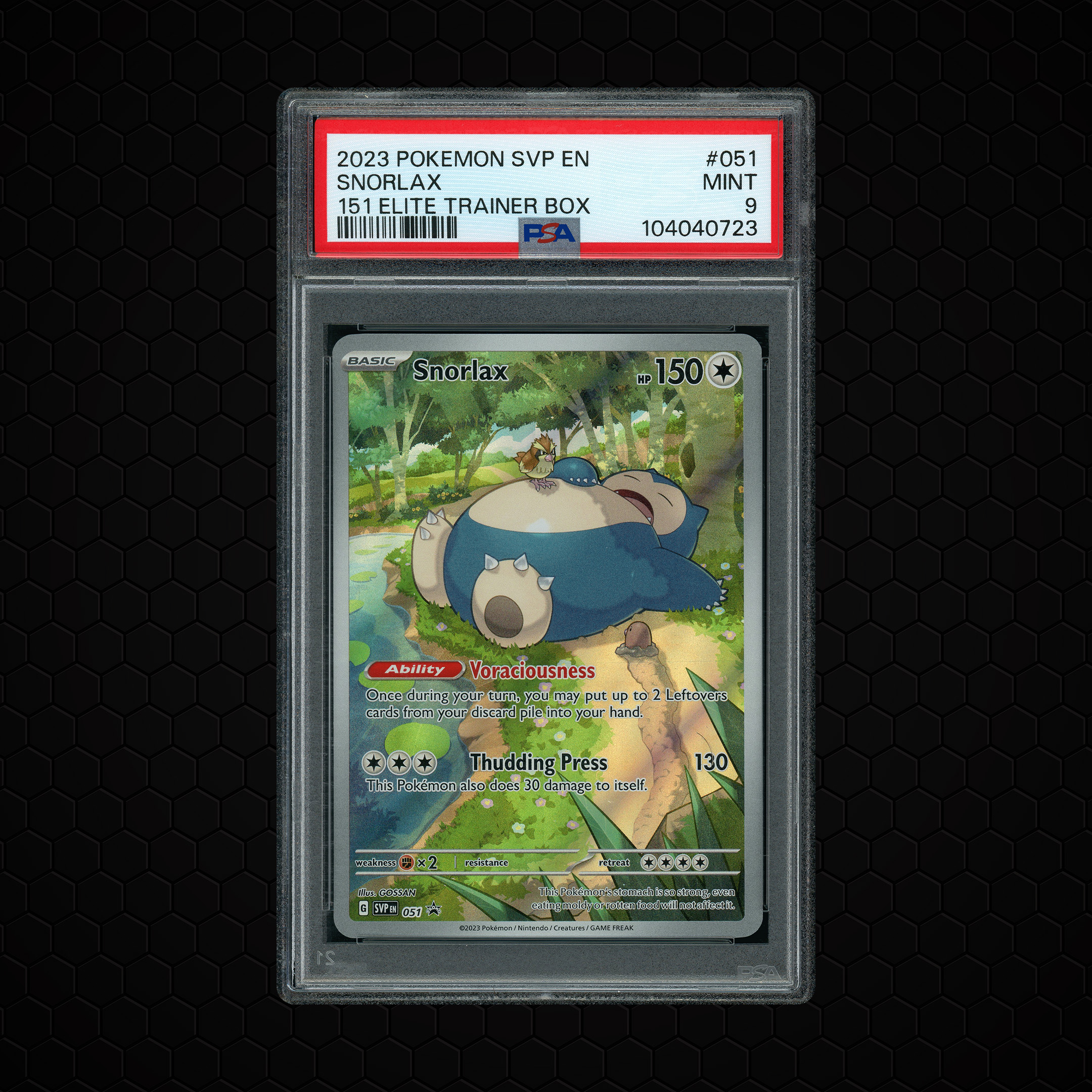 2023 Black Star Promo Snorlax #51 PSA 9