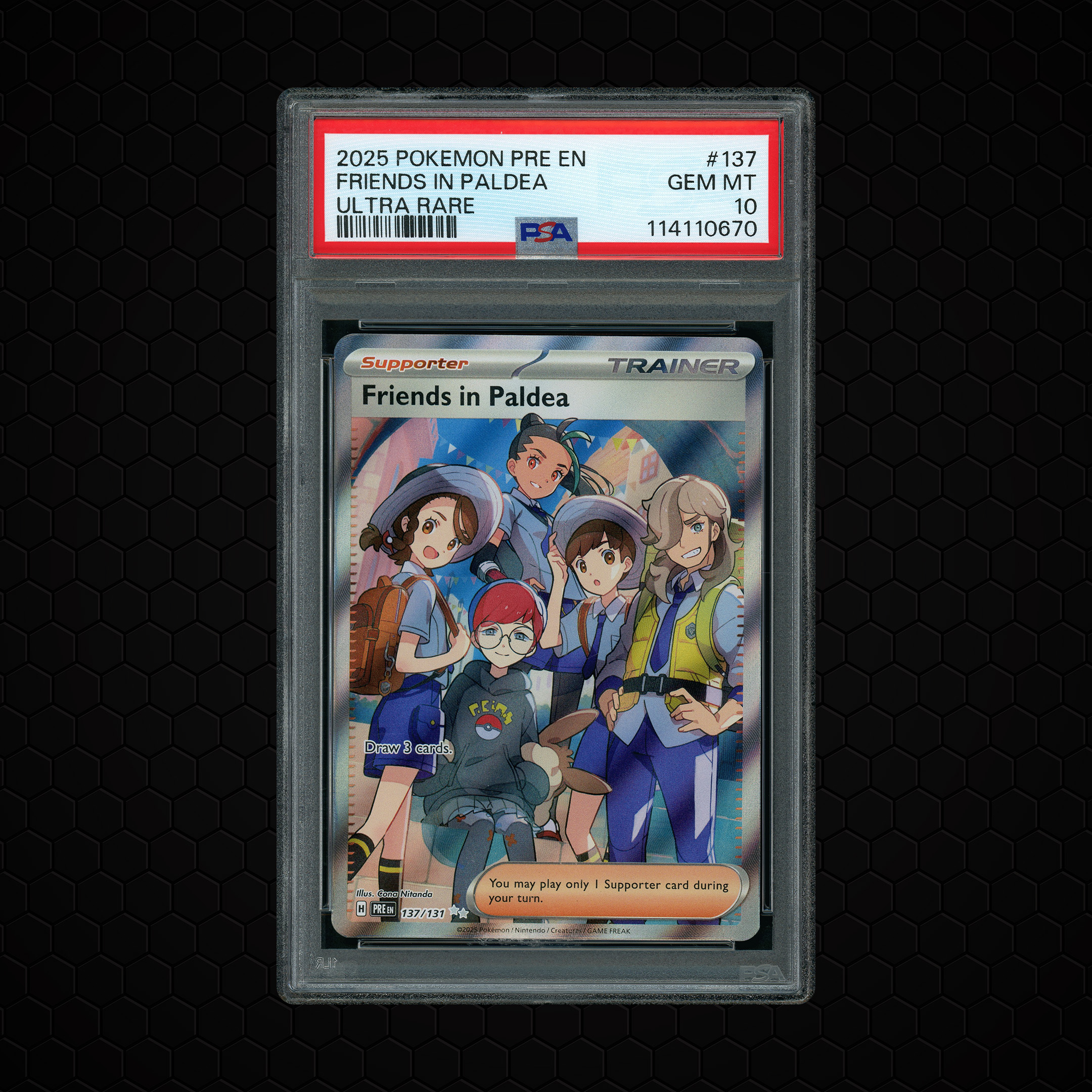 2025 Prismatic Evolutions Friends in Paldea #137 PSA 10