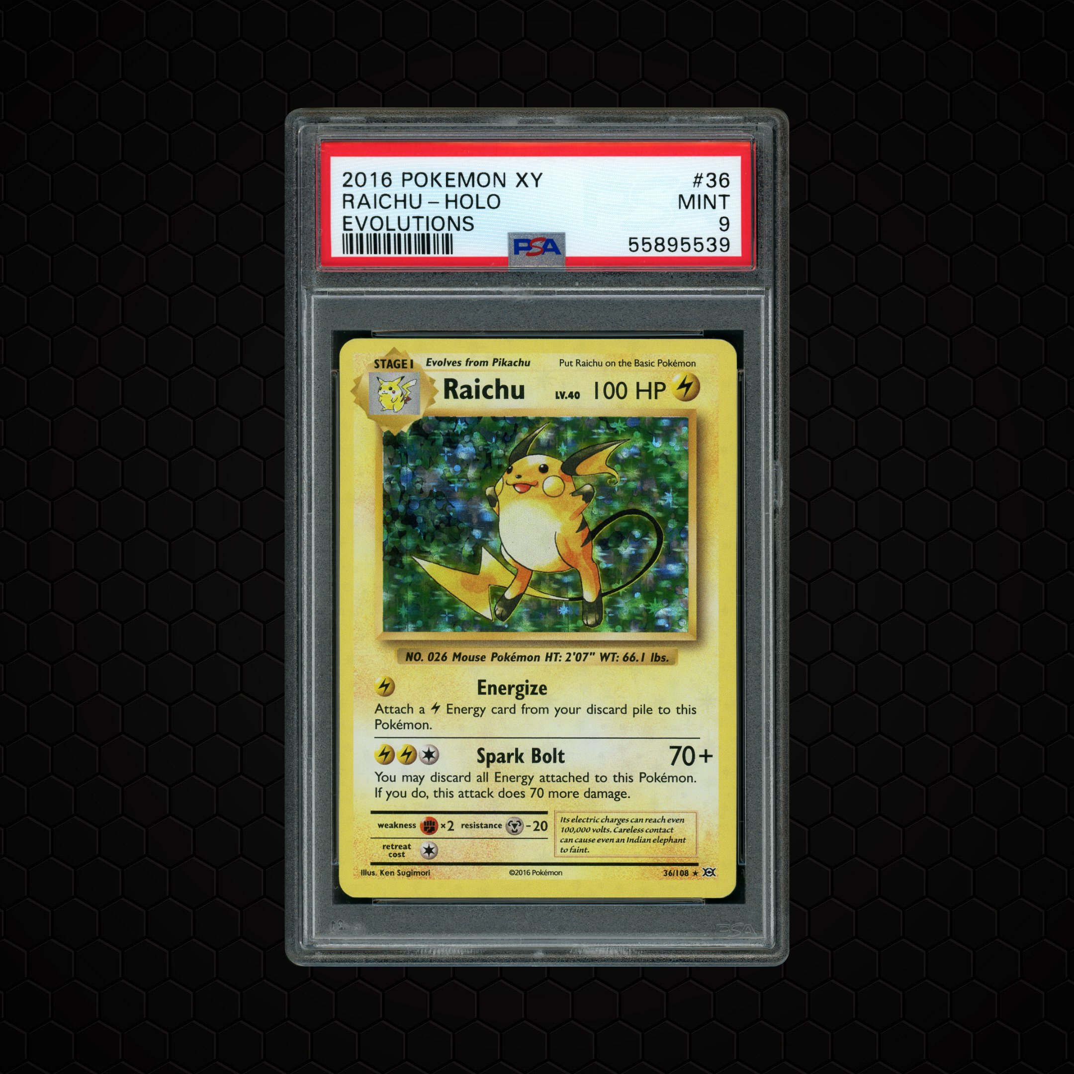 2016 Evolutions Raichu #36 PSA 9