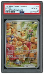 2024 Twilight Masquerade Eevee #188 PSA 10 on Beezie.