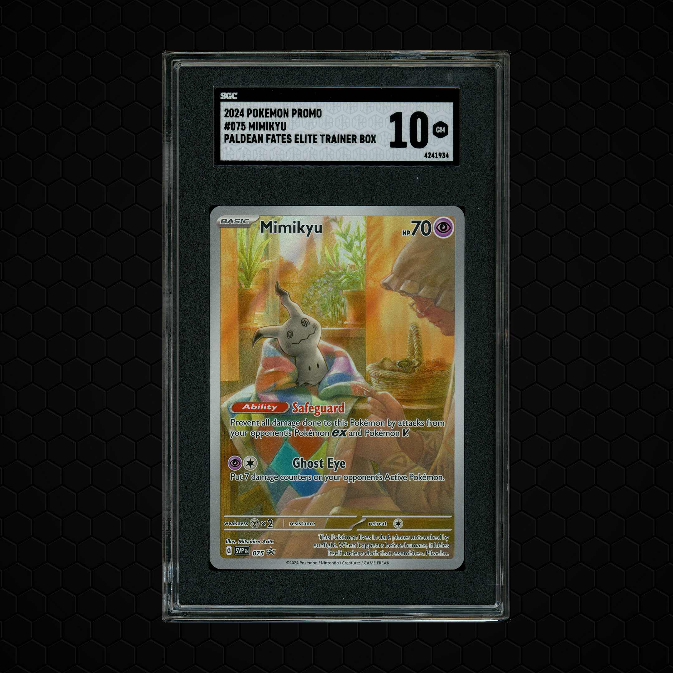 2024 ETB Promo Mimikyu #75 SGC 10